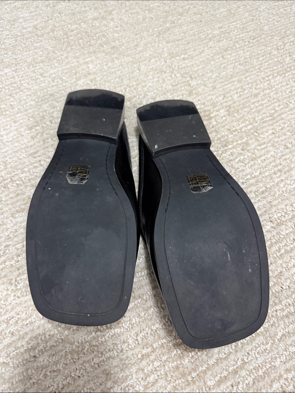 Jeffrey Campbell Black Leather Tassel Slip-On Loafers - Picture 6 of 6
